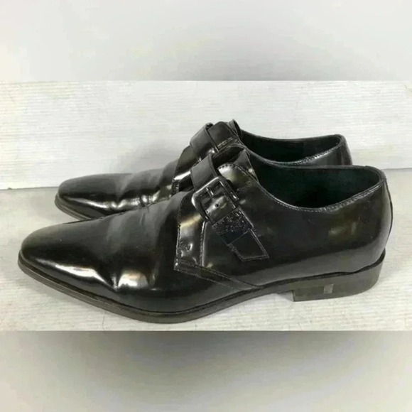 Versace Collection Men\'s Black Leather Monk Strap Dress Shoes Size 41 main image 2